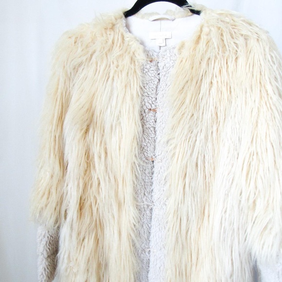 HOSS INTROPIA Designer Shaggy Faux Shearling Coat Size-38 Small~Mongolian Style - Picture 3 of 9